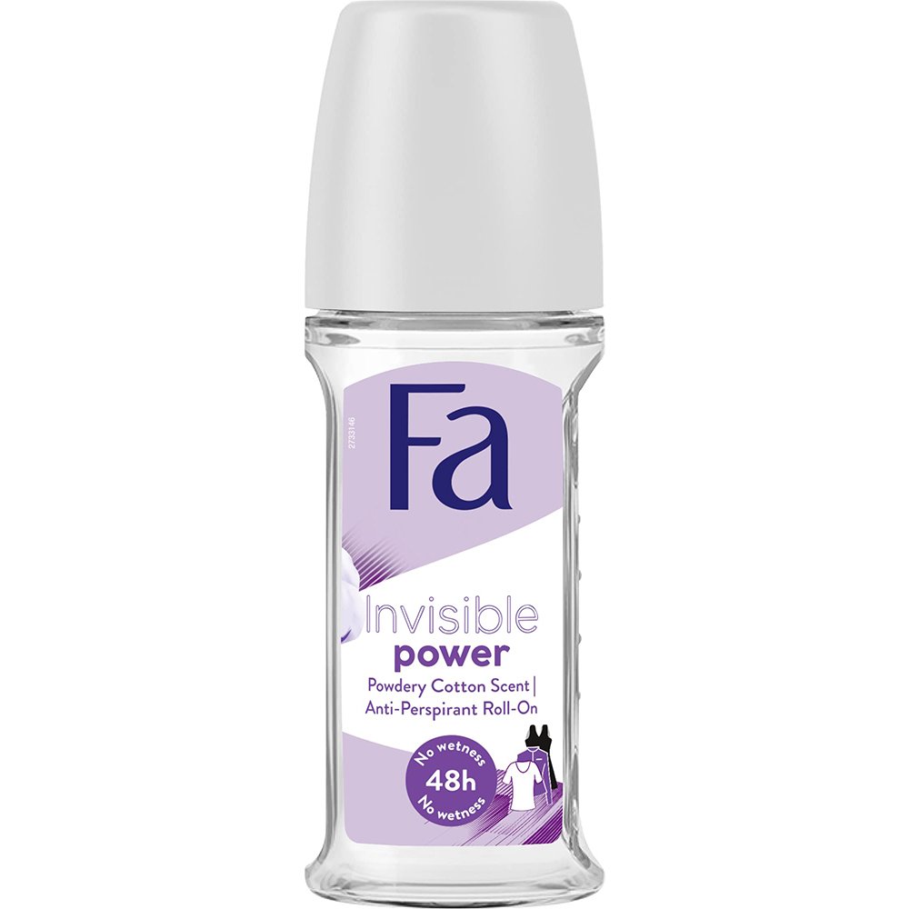 Fa Invisible Power deodorant roll-on bottle on a white background