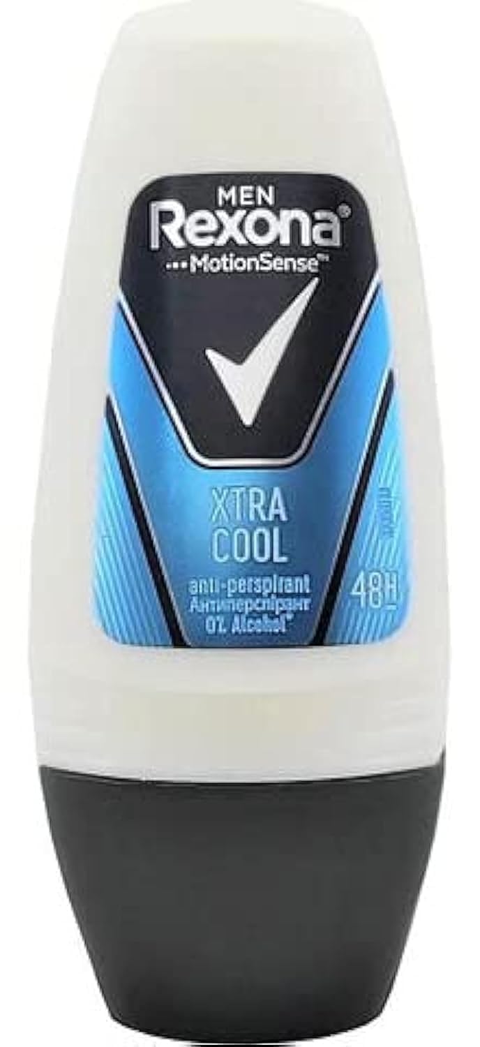 Rexona Men Xtra Cool antiperspirant roll-on bottle on a white background