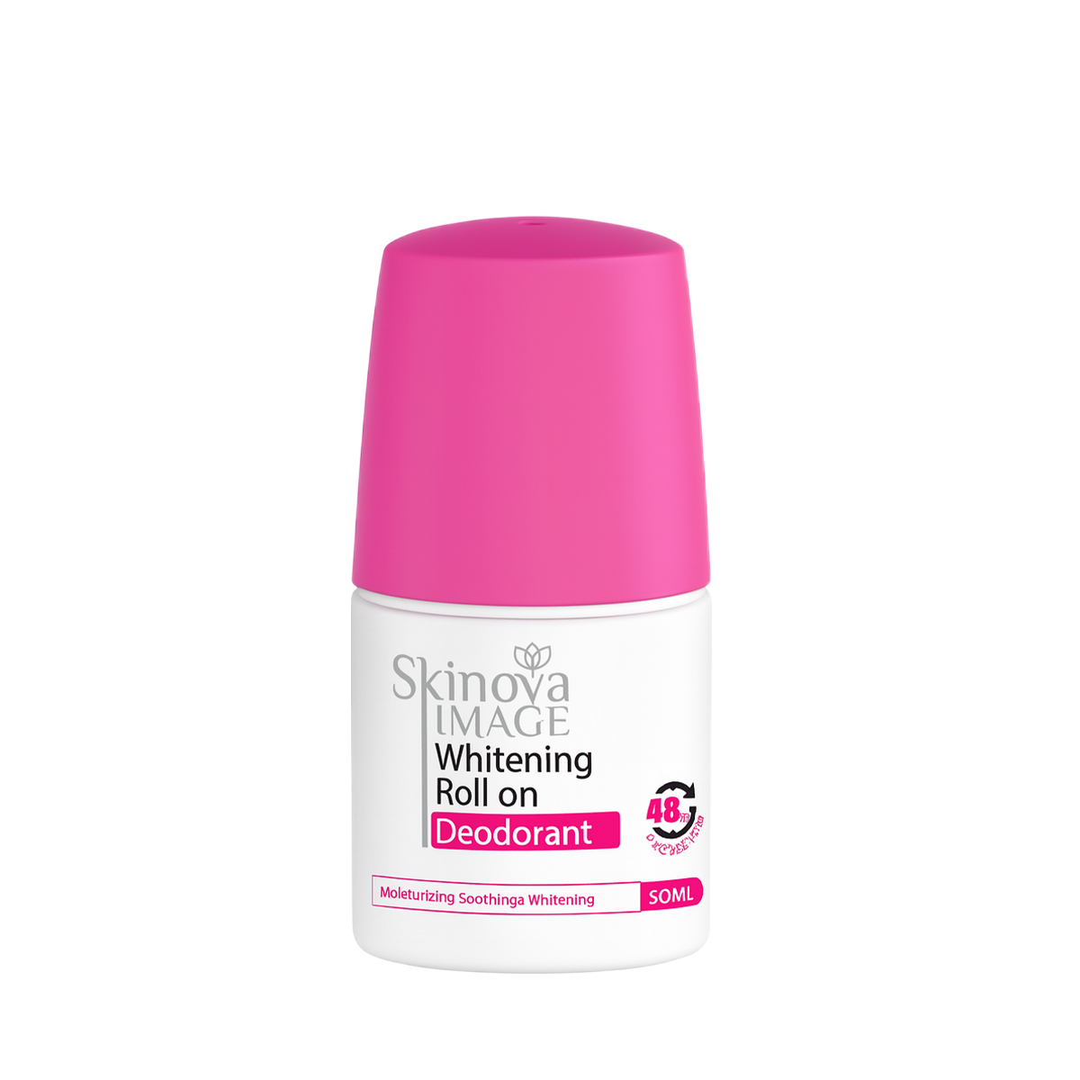 Skinova Image Whitening Roll on Deodorant with pink cap on a white background