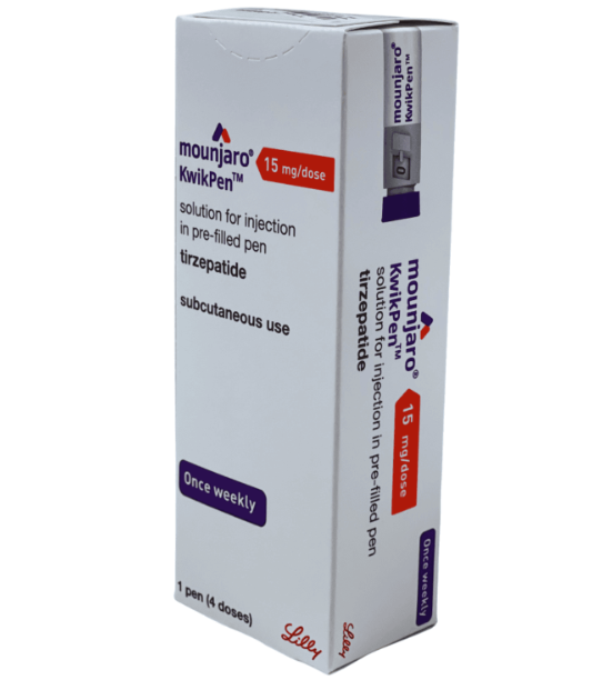 Mounjaro KwikPen packaging on a white background