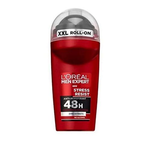 L'Oreal Men Expert stress resist deodorant roll-on on a white background