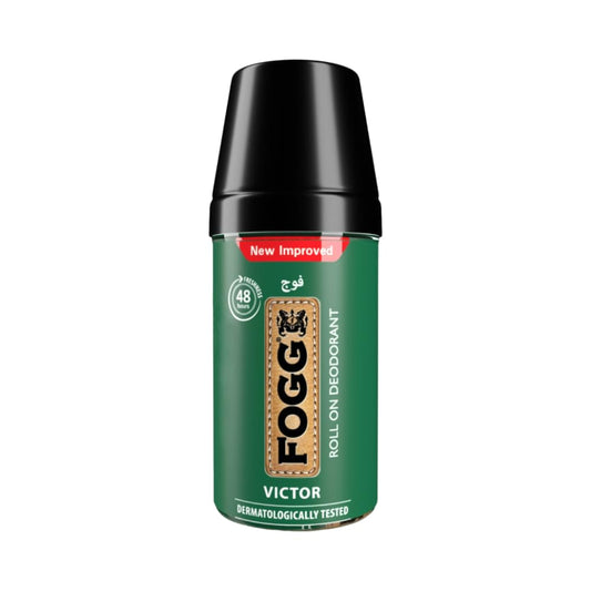 Green deodorant can with black cap on a white background