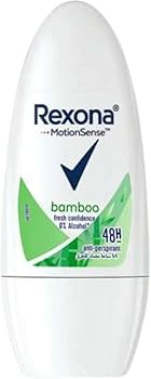 Roll-on deodorant with Rexona branding on a white background