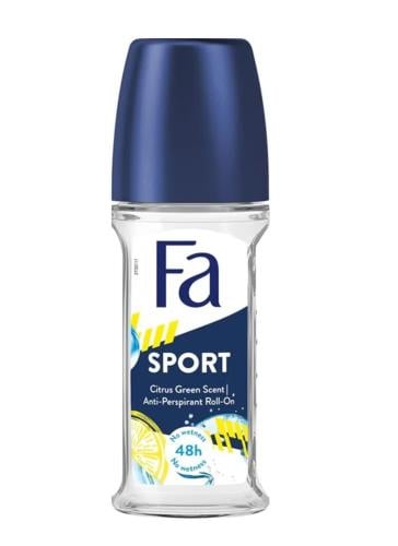 Fa Sport deodorant roll-on with blue cap on a white background