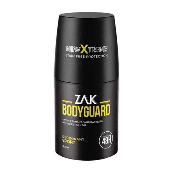 ZAK Bodyguard deodorant roll-on bottle on a white background